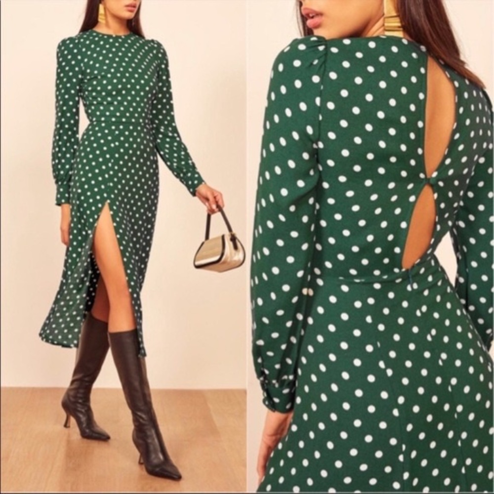 Reformation Creed Open Back Midi Dress